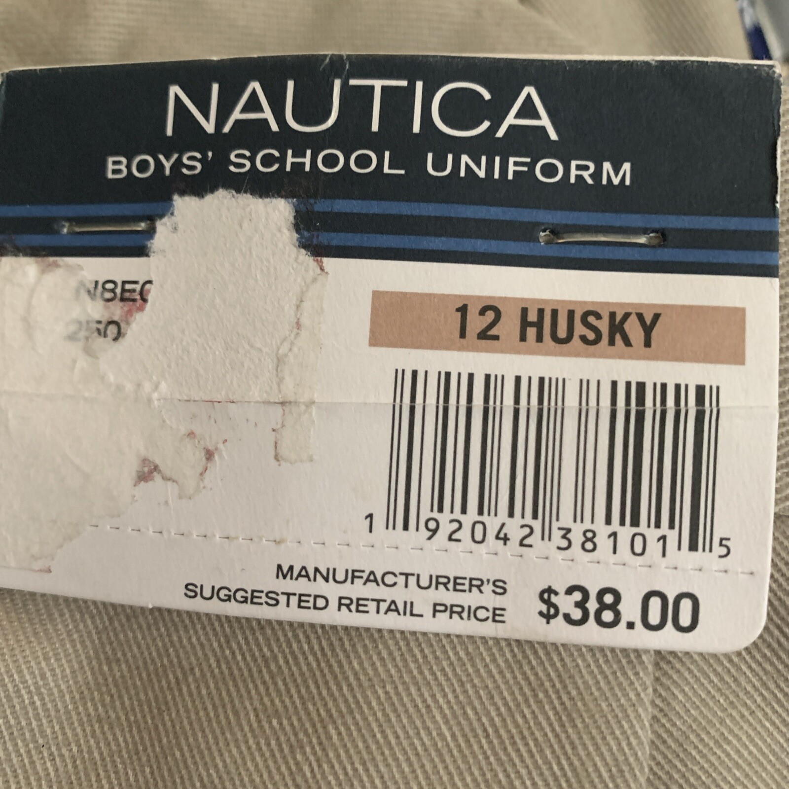 Nautica Boys’ School Uniform Performance Short Khaki Size 12 Husky