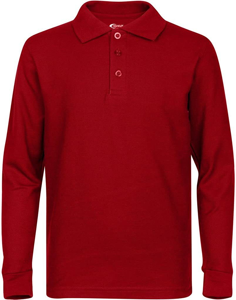 Premium Boy’s Long Sleeve Polo Shirts with Stain Guard Polo Shirts for Boy’s