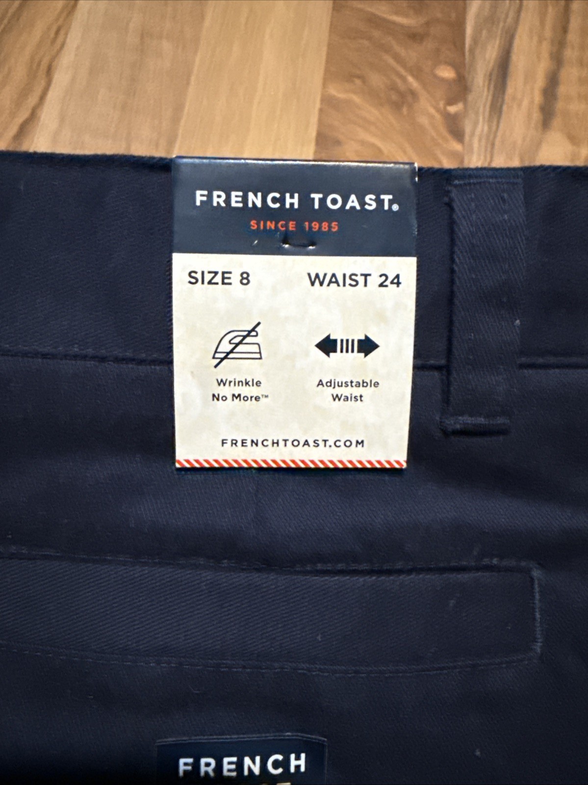 French Toast (Sz 10 w25) Boy’s Performance Uniform Shorts Adjustable Waist, Navy