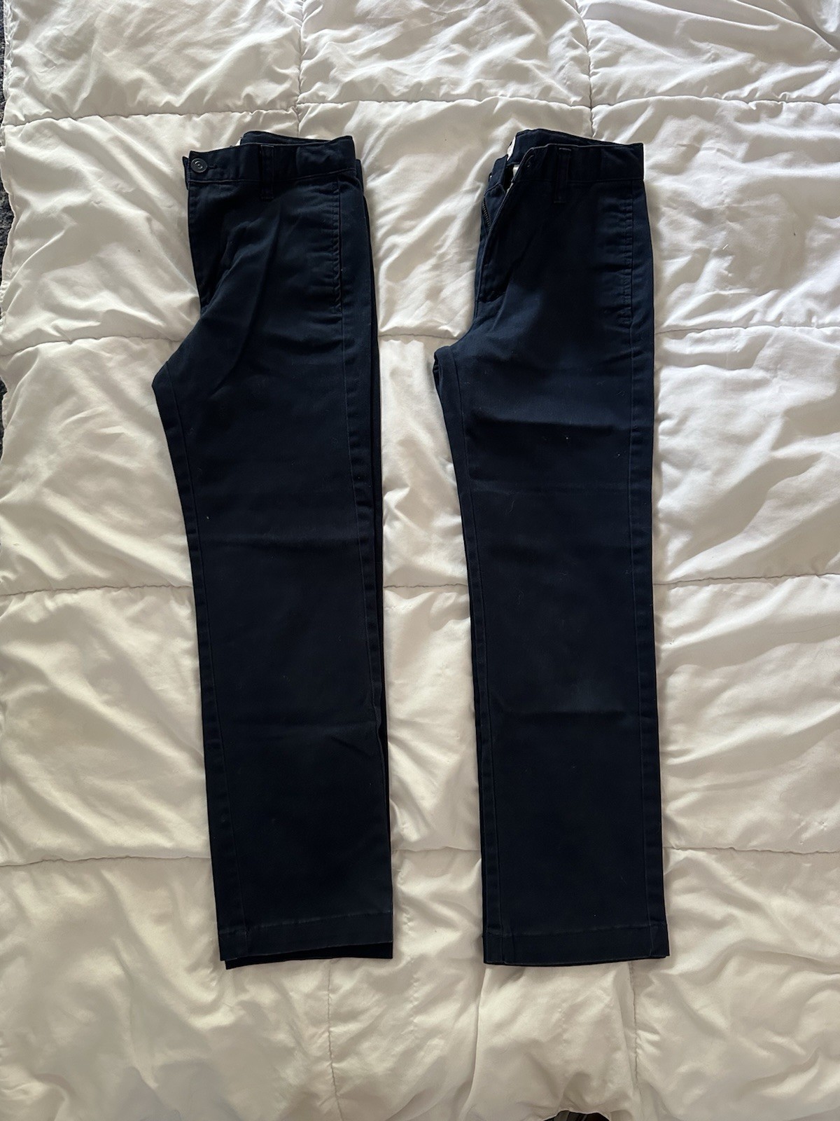 Cat & Jack Navy School Uniform Pants Size 12 lot of two