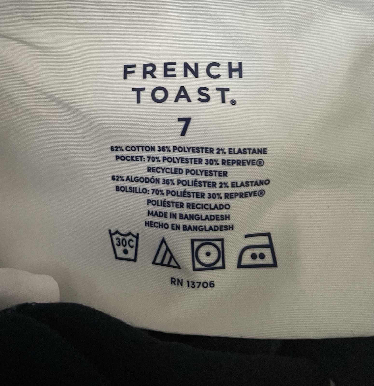 French Toast NWT Boys Chino Shorts School Uniform 7 Navy Blue Pockets Schoolwear