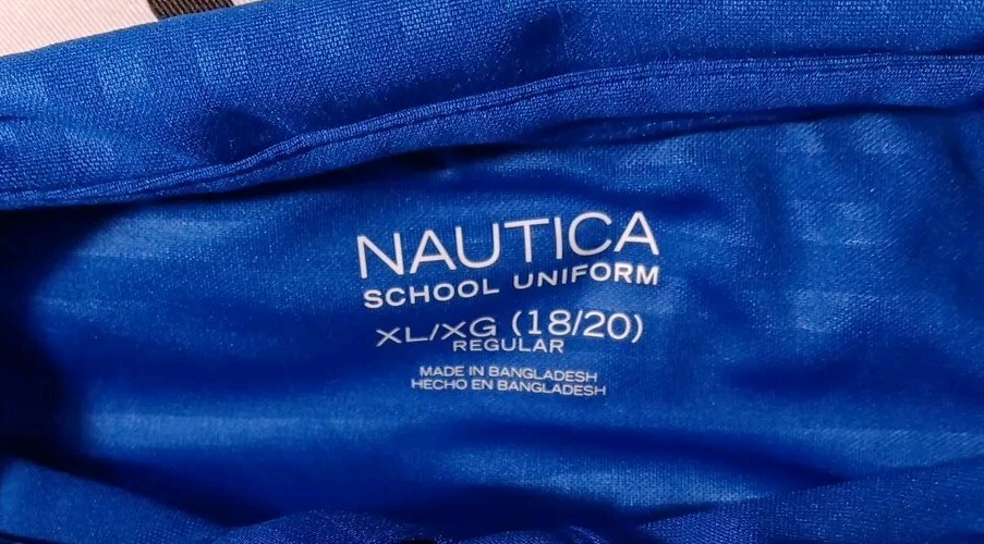Nautica Boys School Uniform Polo Shirt Royal Blue Size XL (18/20) Never worn