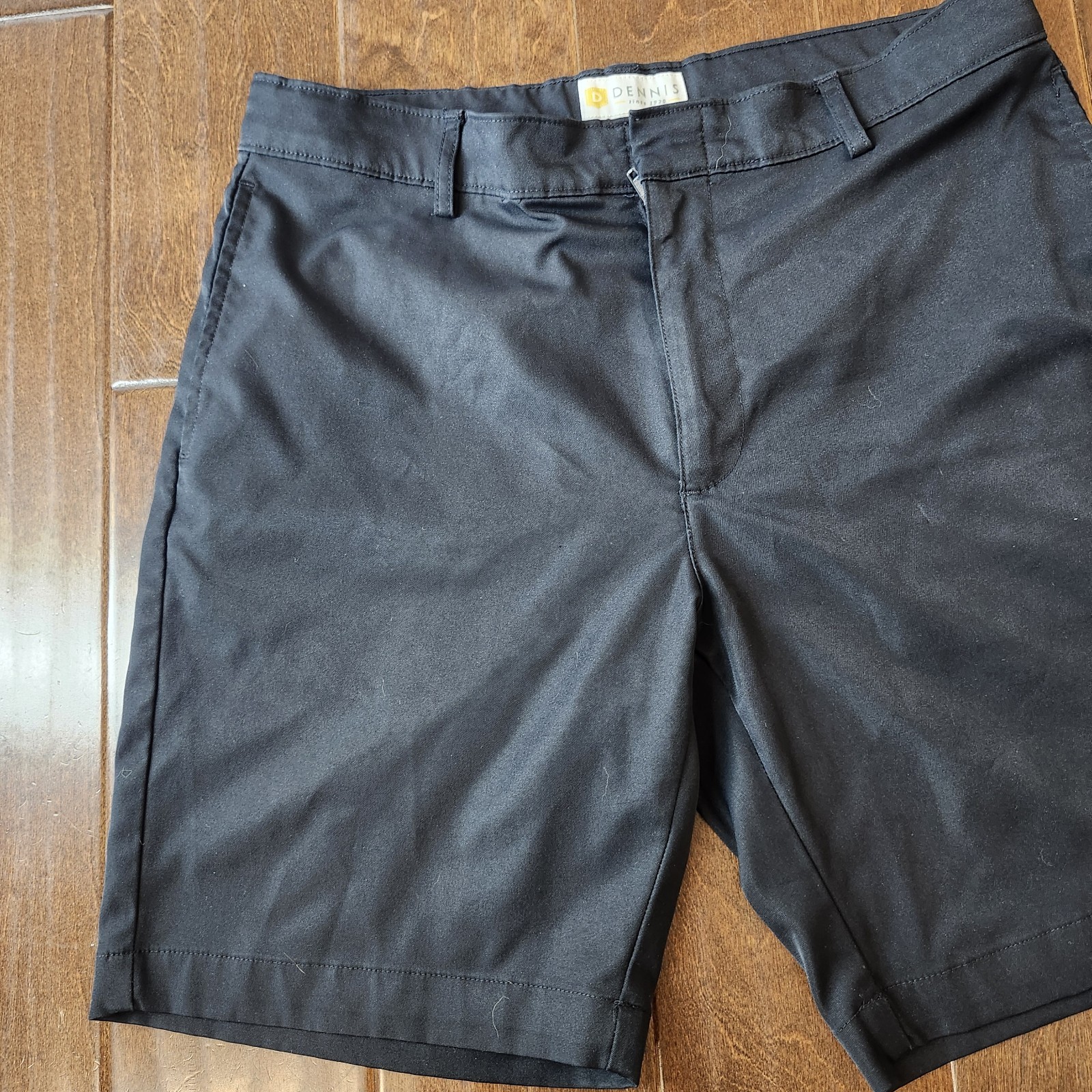 Dennis Boys 14 Husky Black Uniform Shorts Flat Front School Dress