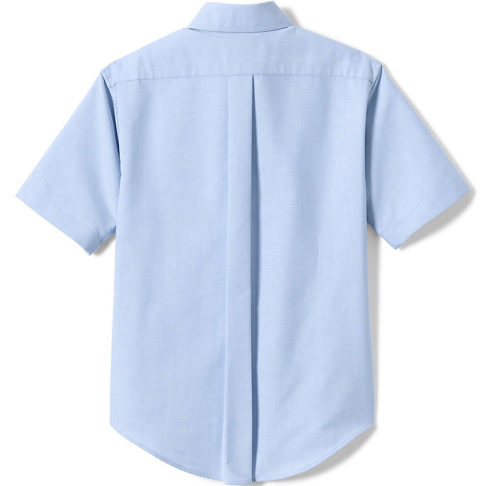 School Uniform Boys Short Sleeve Oxford Dress Shirt – Size 10 – Blue
