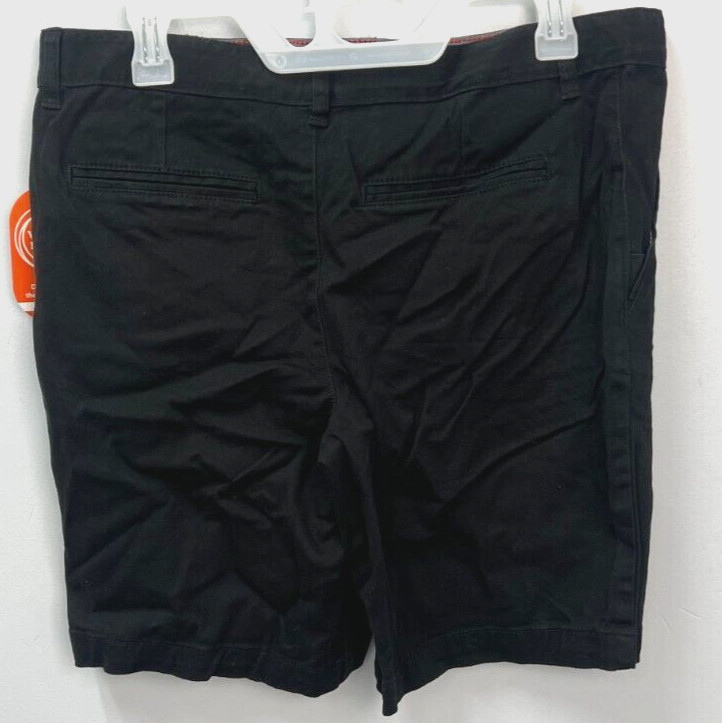 WONDER NATION Black Flat Front School Approved Uniform Shorts Boys Size 16 Husky