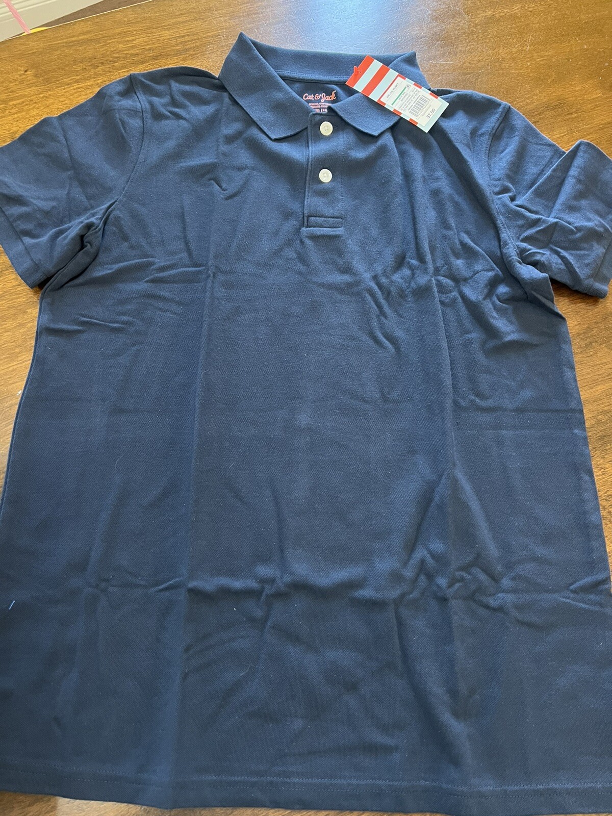 Boys Navy Blue Cat & Jack School Uniform Polo XXL 18 HUSKY NWT