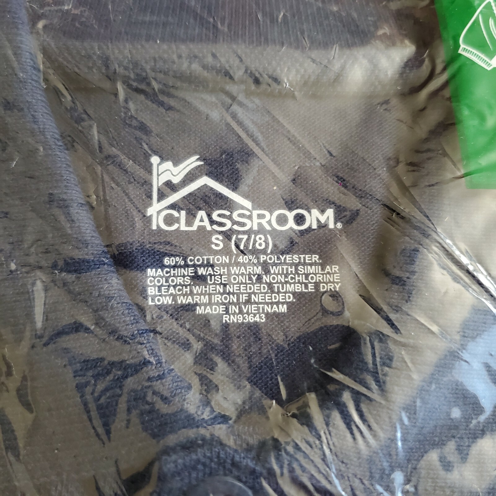 CLASSROOM Big Boys Uniform Short Sleeve Pique Polo Dark Navy ~ Small 7/8 ~ New