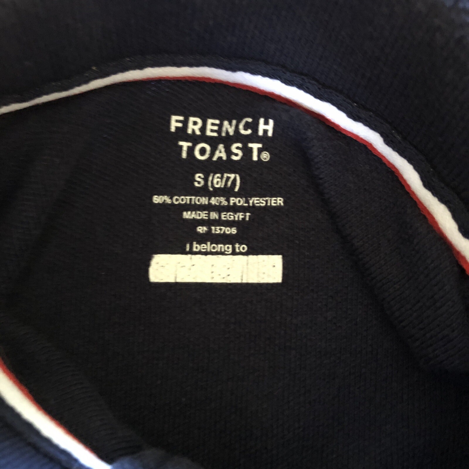 French Toast Boys Uniform Polo Shirt Small 6/7 Blue Short Sleeve