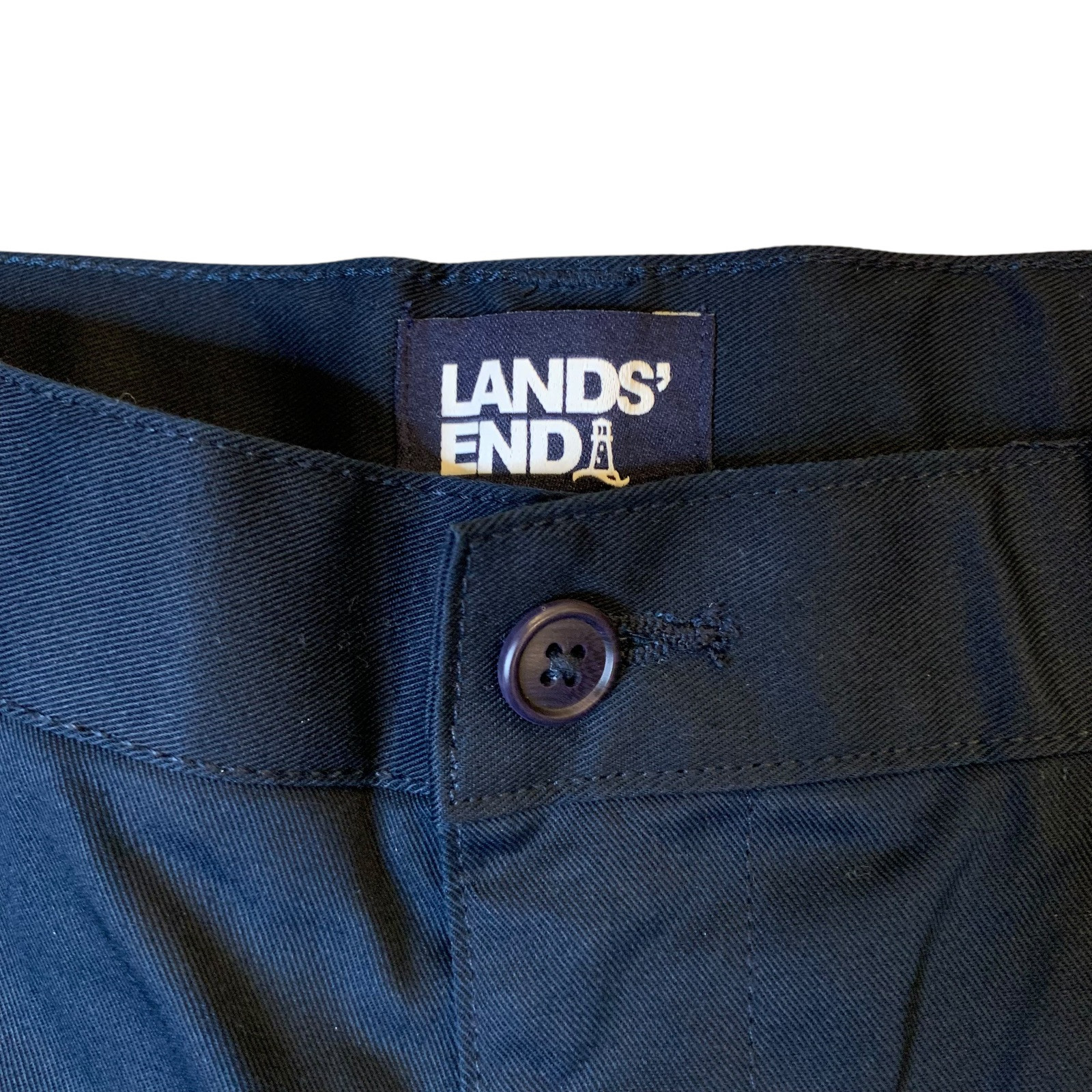 Lands’ End Boy’s Navy Blue School Uniform Shorts Size 14, 9” Inseam NWOT