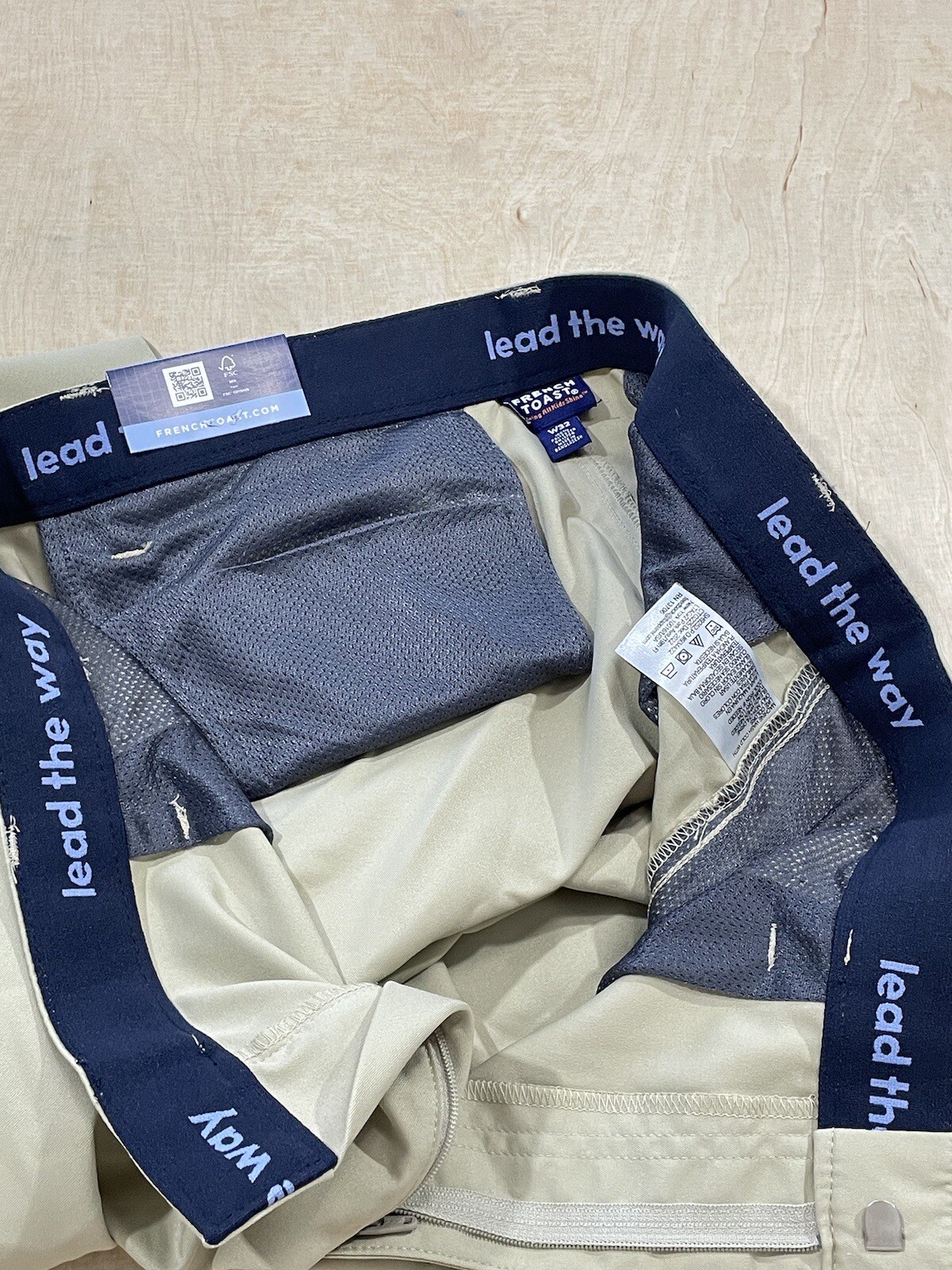 French Toast Uniform Shorts Boys Size W32 Khaki NWT