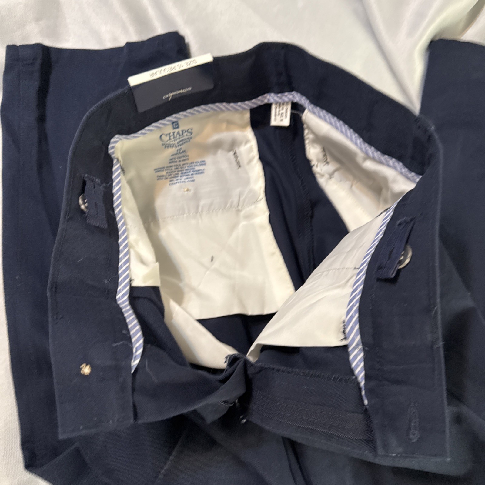 Chaps NWT Boys’ School Approved Blue Pleated Front Pants Size 10 (25×25”)