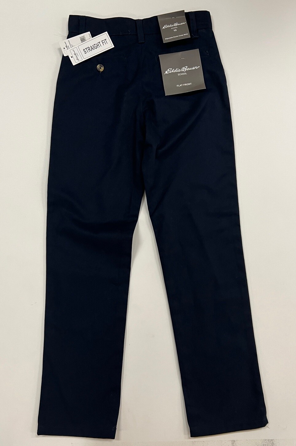 Eddie Bauer School Boy’s Uniform Pants Navy Blue Flat Front Straight Fit Size 12