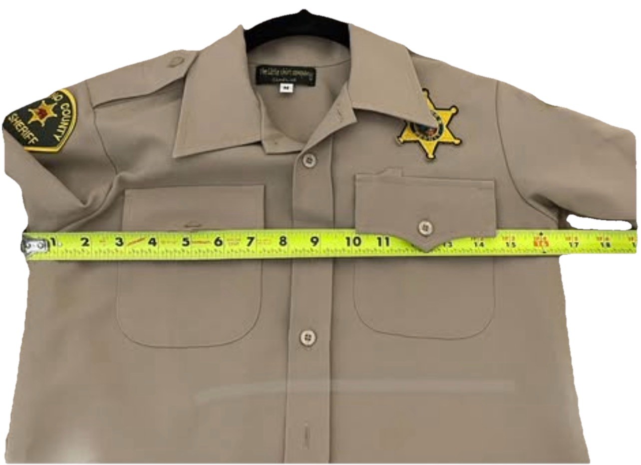 Fresno County Sheriff button down short sleeve shirt Child’s unisex size M.