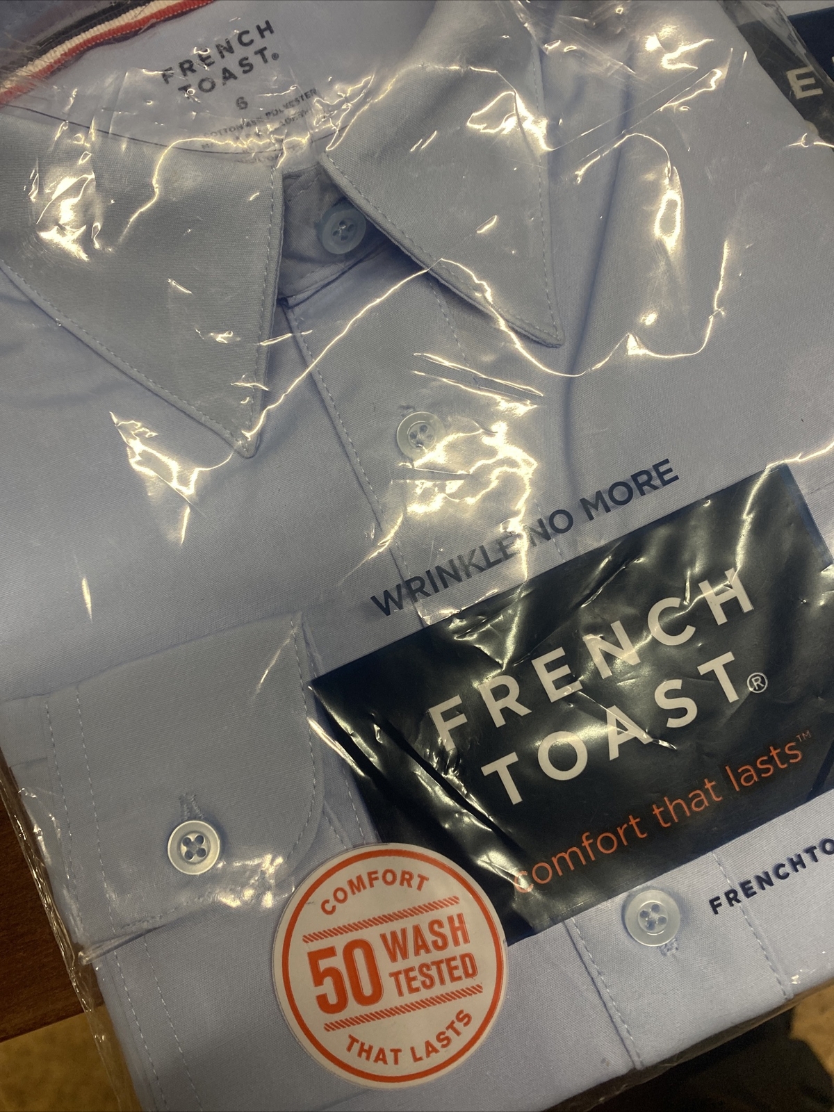 french toast Size 6 boys youth school shirt Light blue Dress Collar lot of 5