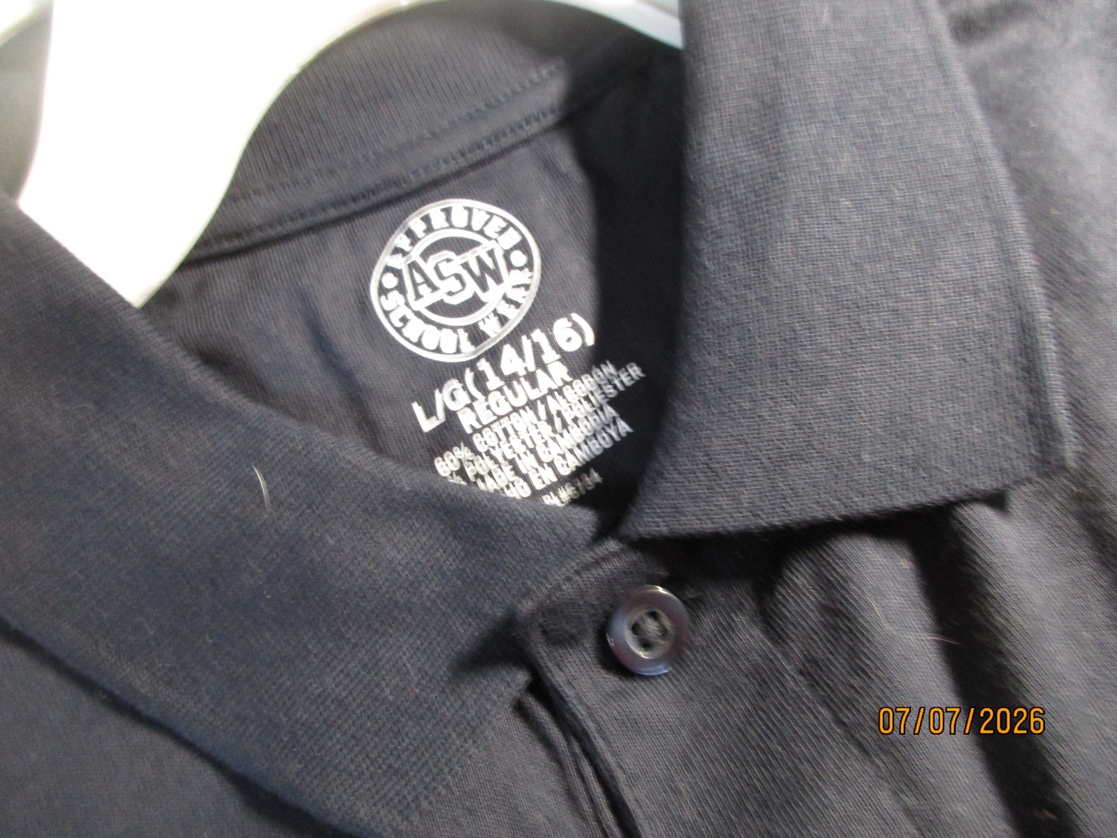 3 Pack Approved School Wear School Uniform Polo Navy Blue Size Large (14/16)
