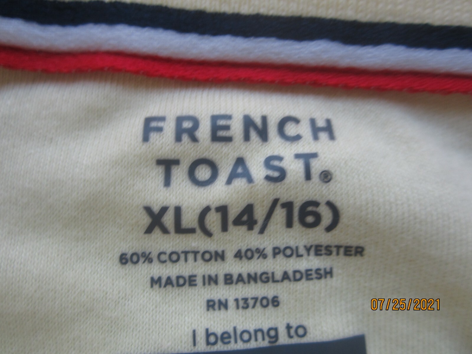 NEW French Toast Boys Yellow Long Sleeve Uniform Polo Size XL 14-16
