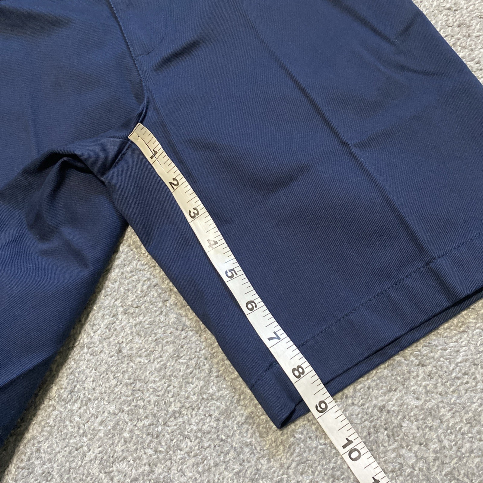 Lands End School Uniform Shorts Boys 10H Husky Navy Blue Flat Adjustable NEW