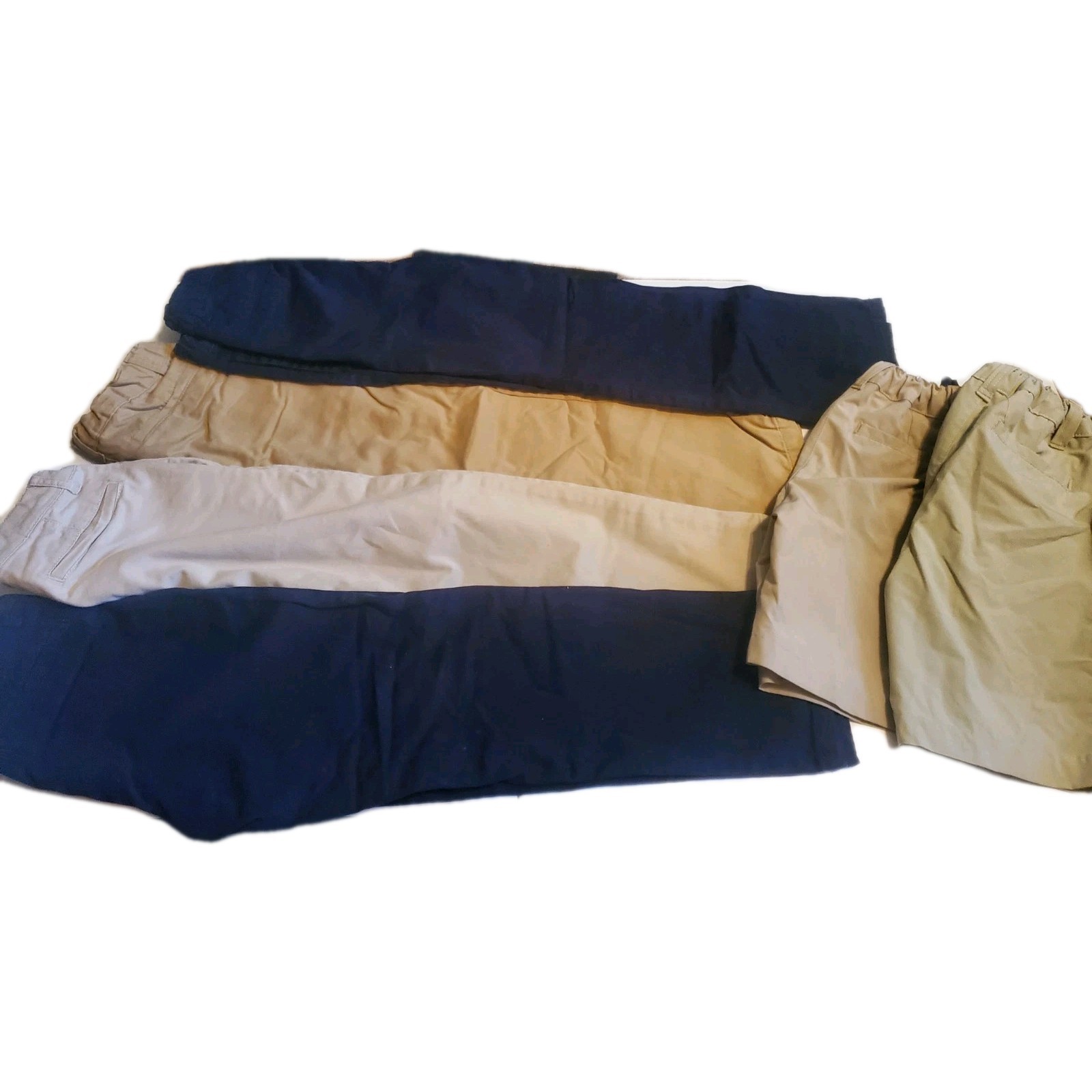 Boys Size 7 Size 8 Uniform Pants & Shorts Lot Of 7 The Childrens Place Khaki