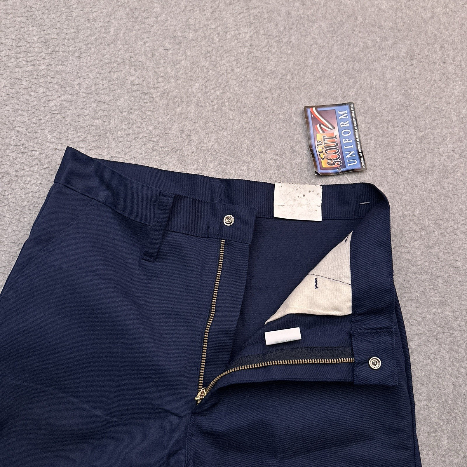 NEW Vintage 90s BSA Cub Scout Uniform Pants Boys 14 Blue Made in USA Unhemmed
