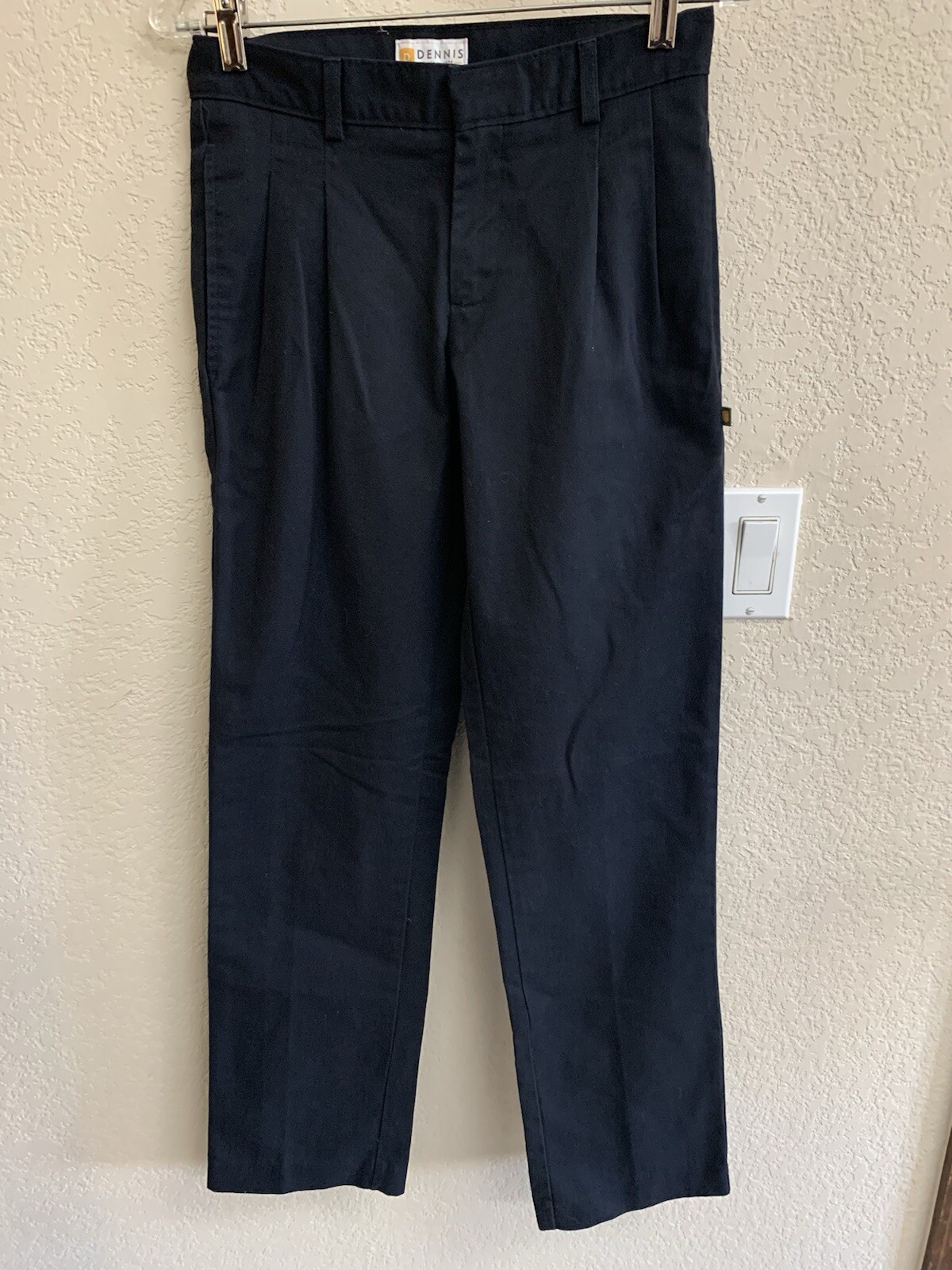 Dennis Uniform Boys Blue Pleated Pants 071000 Size 12 (M27) (List $32)