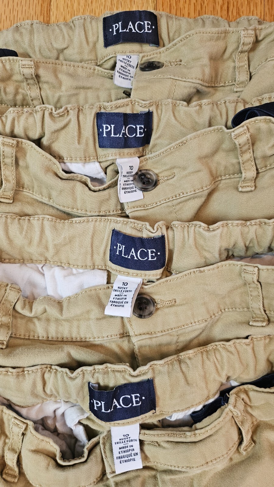 Boys school uniform Flax / Khaki size 10 husky Childrens place