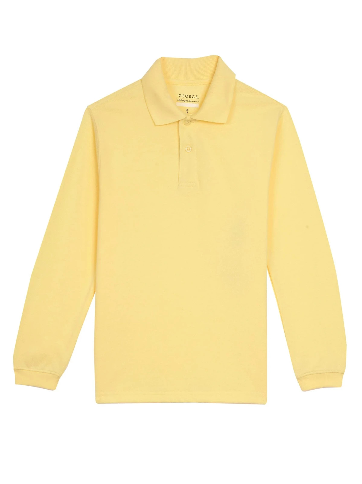 George Boys’ School Uniforms, Long Sleev Size M Yellow –EB4–