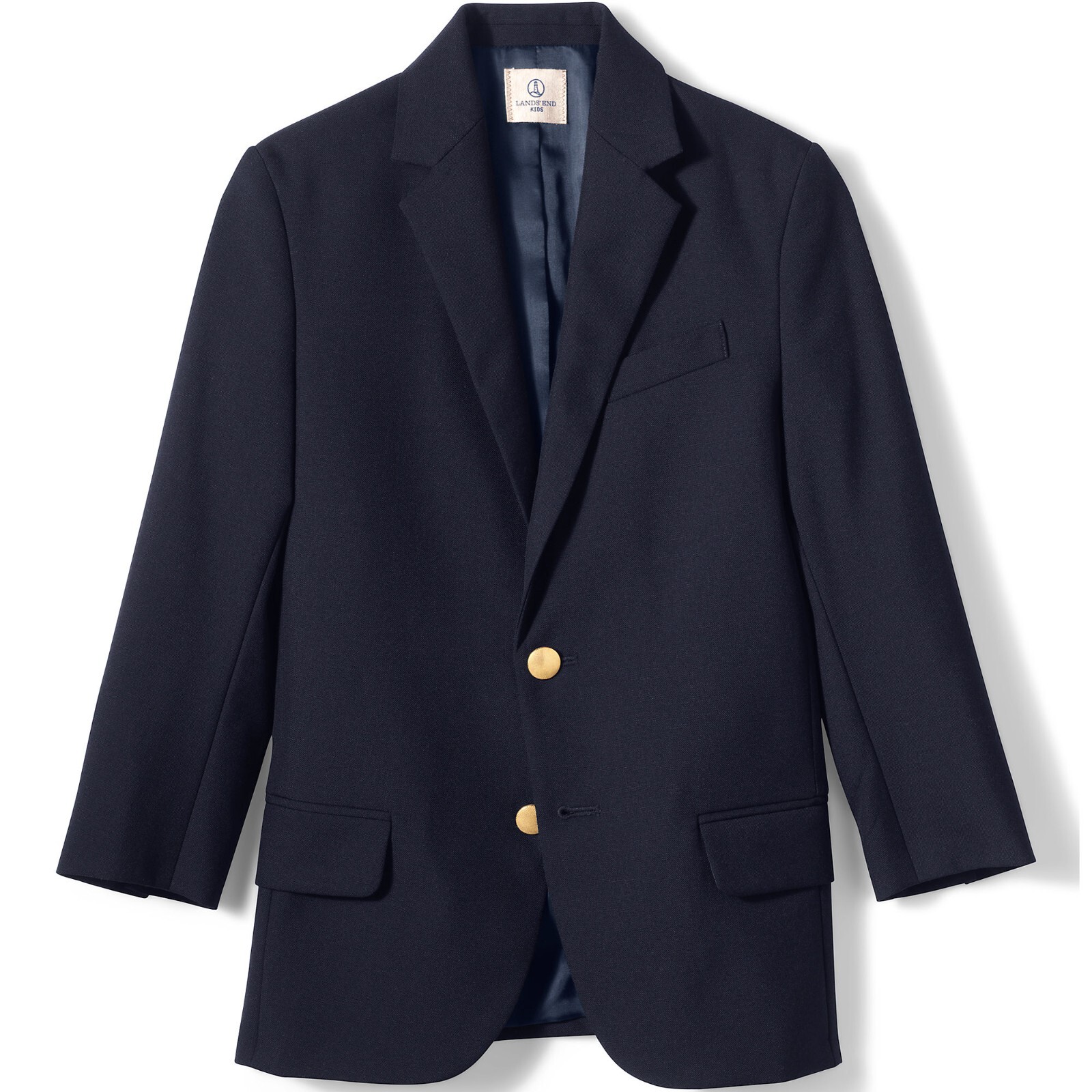 Lands’ End School Uniform Boys Hopsack Blazer Deep Navy Choose size