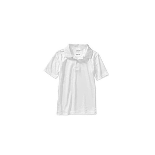 George Polo Shirt Boys Size L White School Uniform Short Sleeve Performance –C1