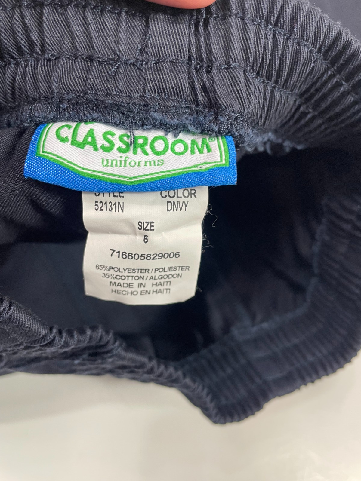 Classroom Uniforms Navy School Uniform Unisex Pull On Shorts Lot of 2 Size 6