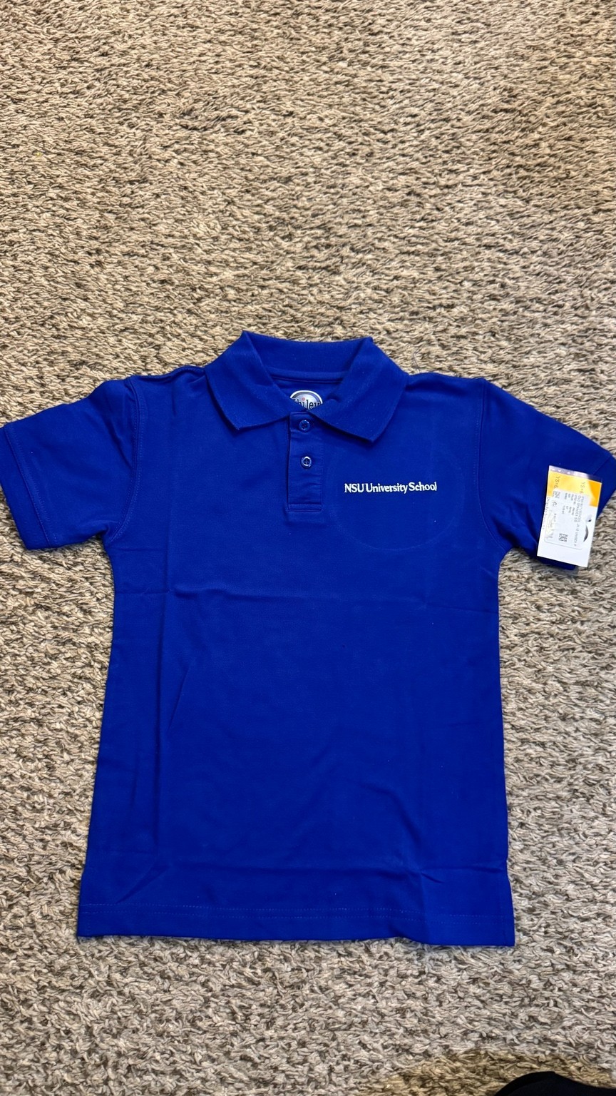 Lot of 3 Ibiley NSU University School Uniform Polo Shirts Youth Size 6/7 Blue NW
