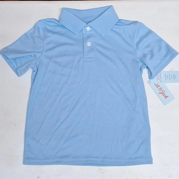 NEW! SET OF 2 Size Medium Performance Uniform Polo Shirt, Light Blue -Cat & Jack