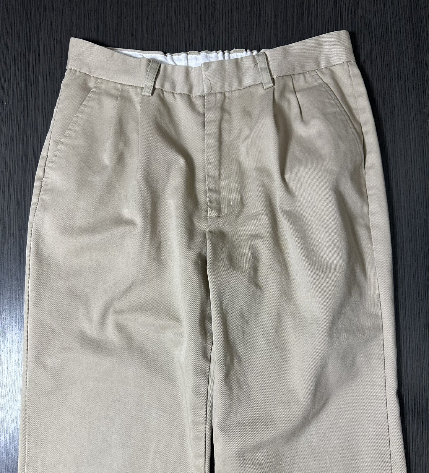 Preferred School Uniform Boys Pants Beige Pleated Front Size 14 Husky