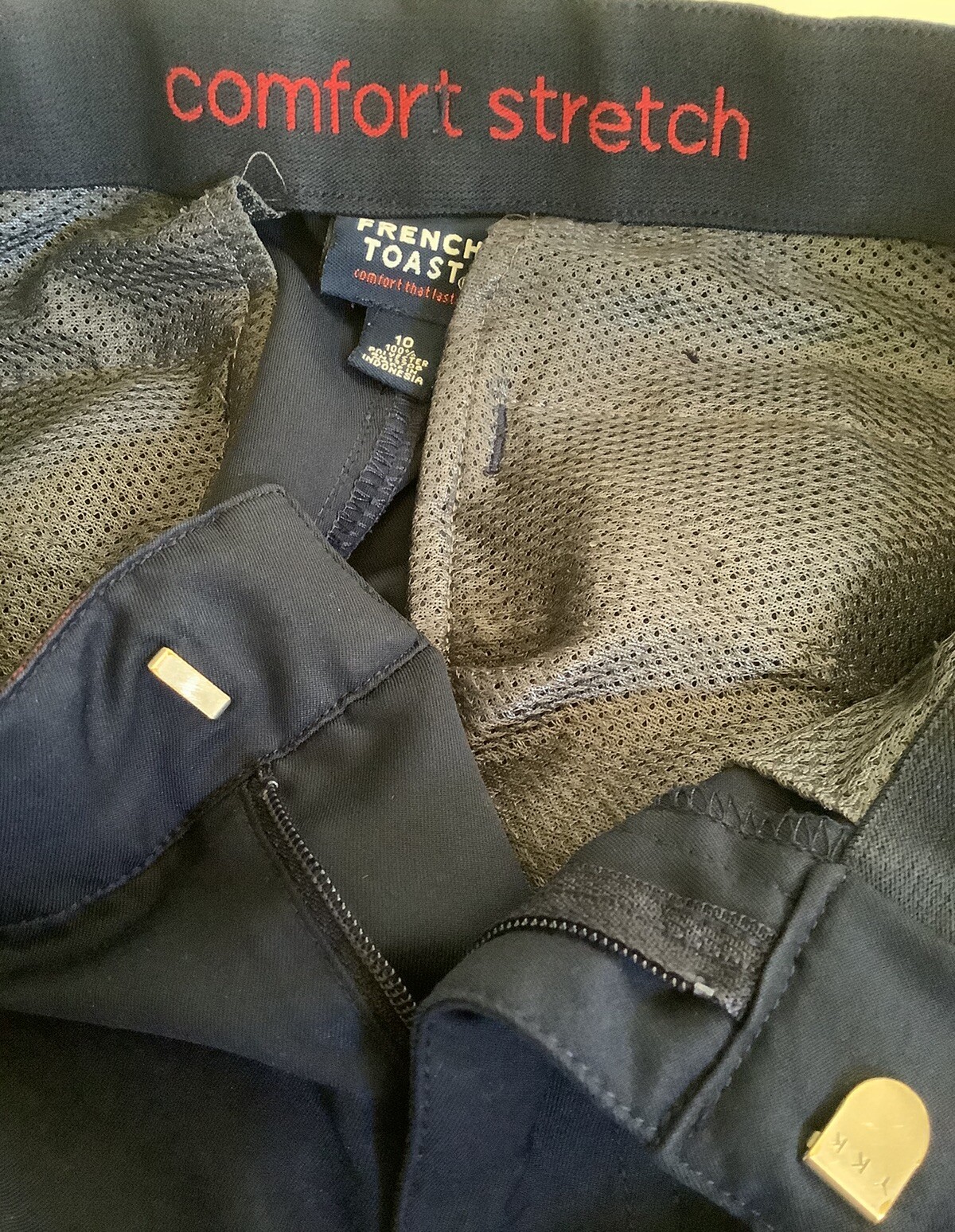 Size 10 French Toast Comfort Stretch Boy Kids Uniform Shorts Blue Color Preowned