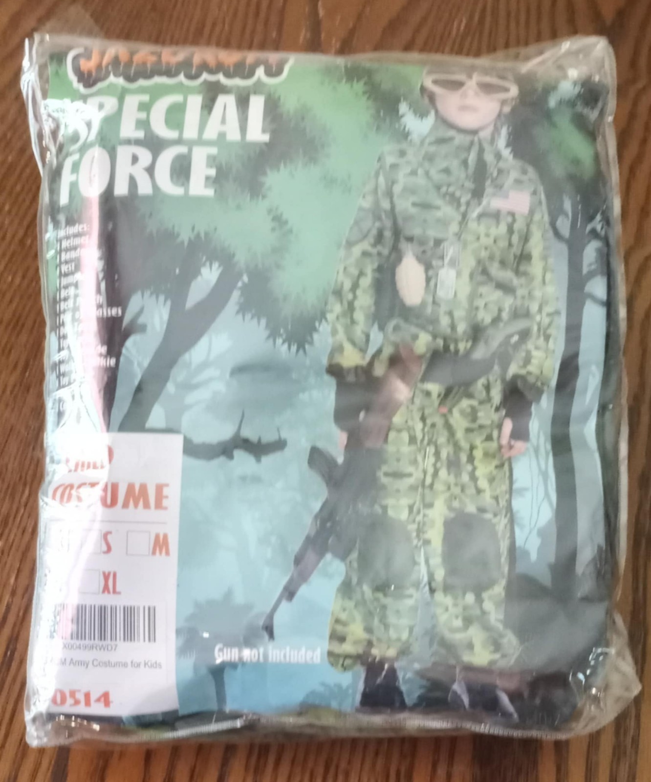 Special Forces Army Costume Child Sz L Camo Military Tactical Uniform Halloween