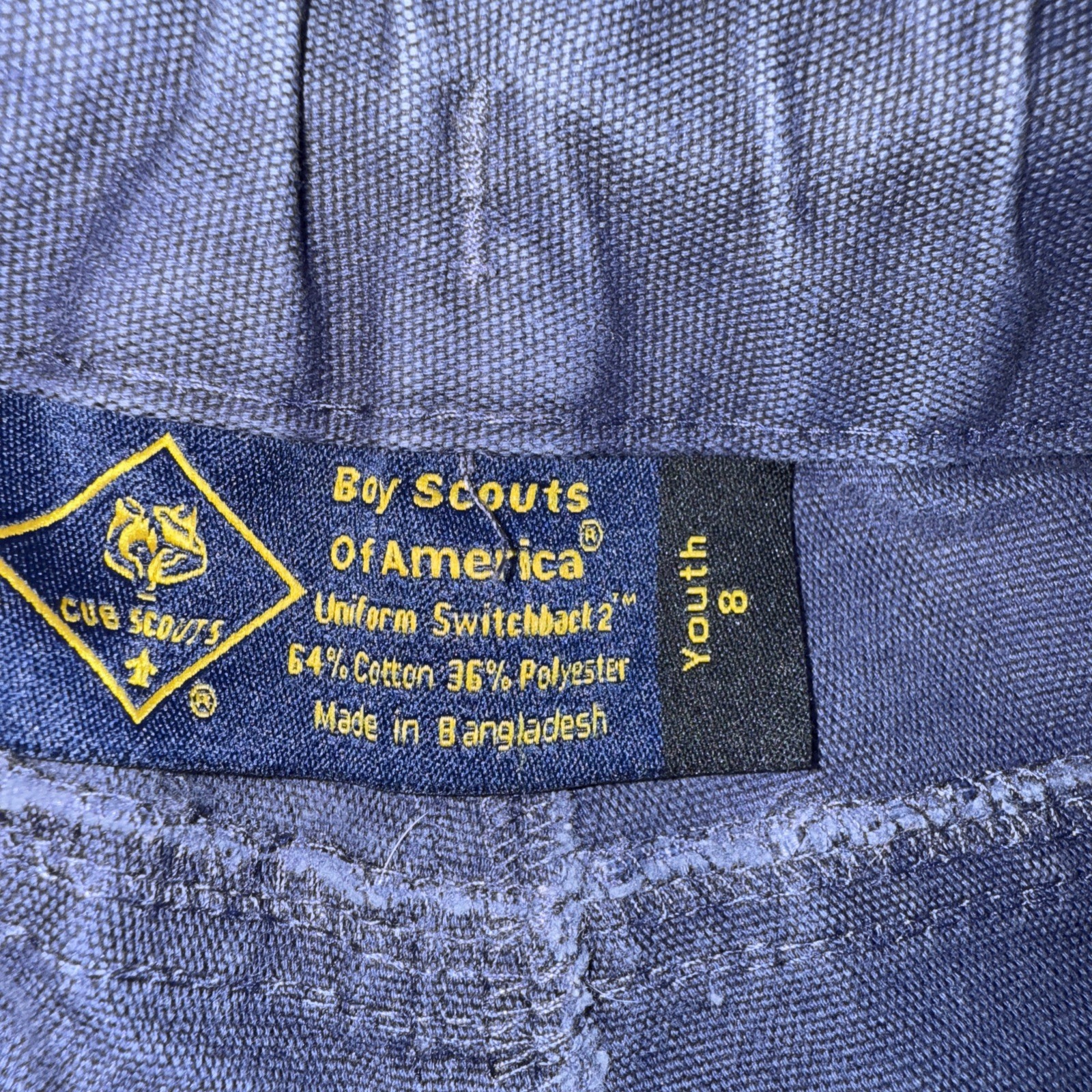 Cub Scouts Switchback 2. Pants Youth 8 Blue BSA Convertible Boy Scouts Cargo