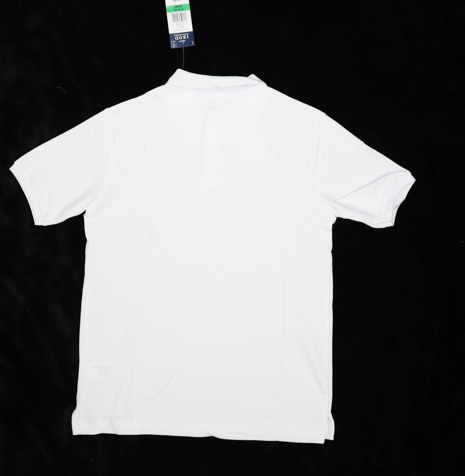 IZOD Approved Schoolwear Shirt Boys 14/16 Large White Uniform Polo Husky Stretch