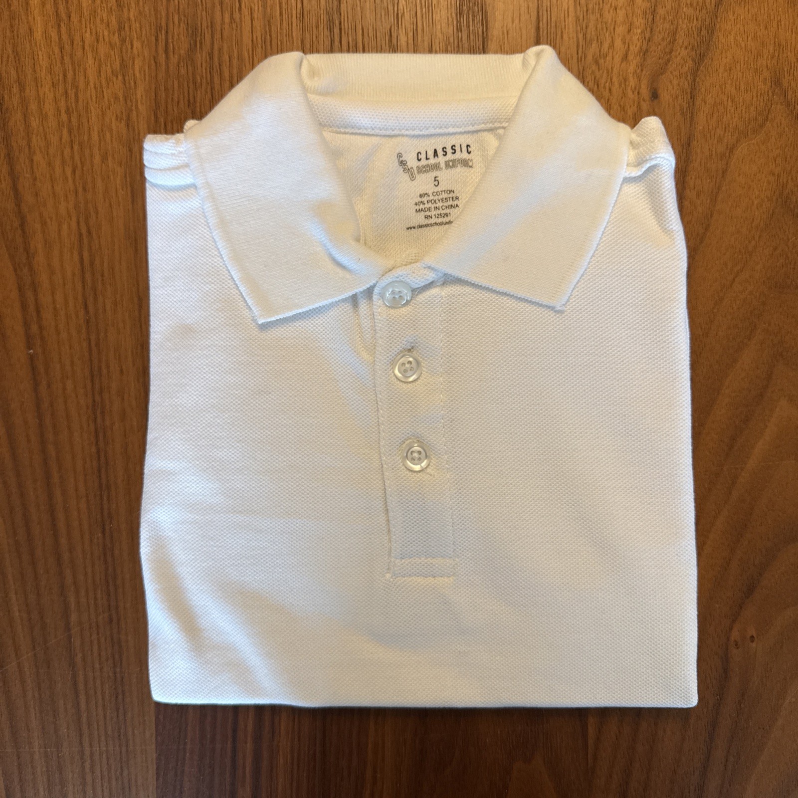 Classic School Uniform – Tail Bottom Boys White Short Sleeve Shirts Size 5 (3)