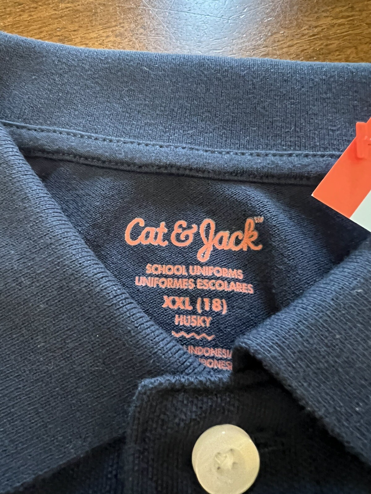 Boys Navy Blue Cat & Jack School Uniform Polo XXL 18 HUSKY NWT