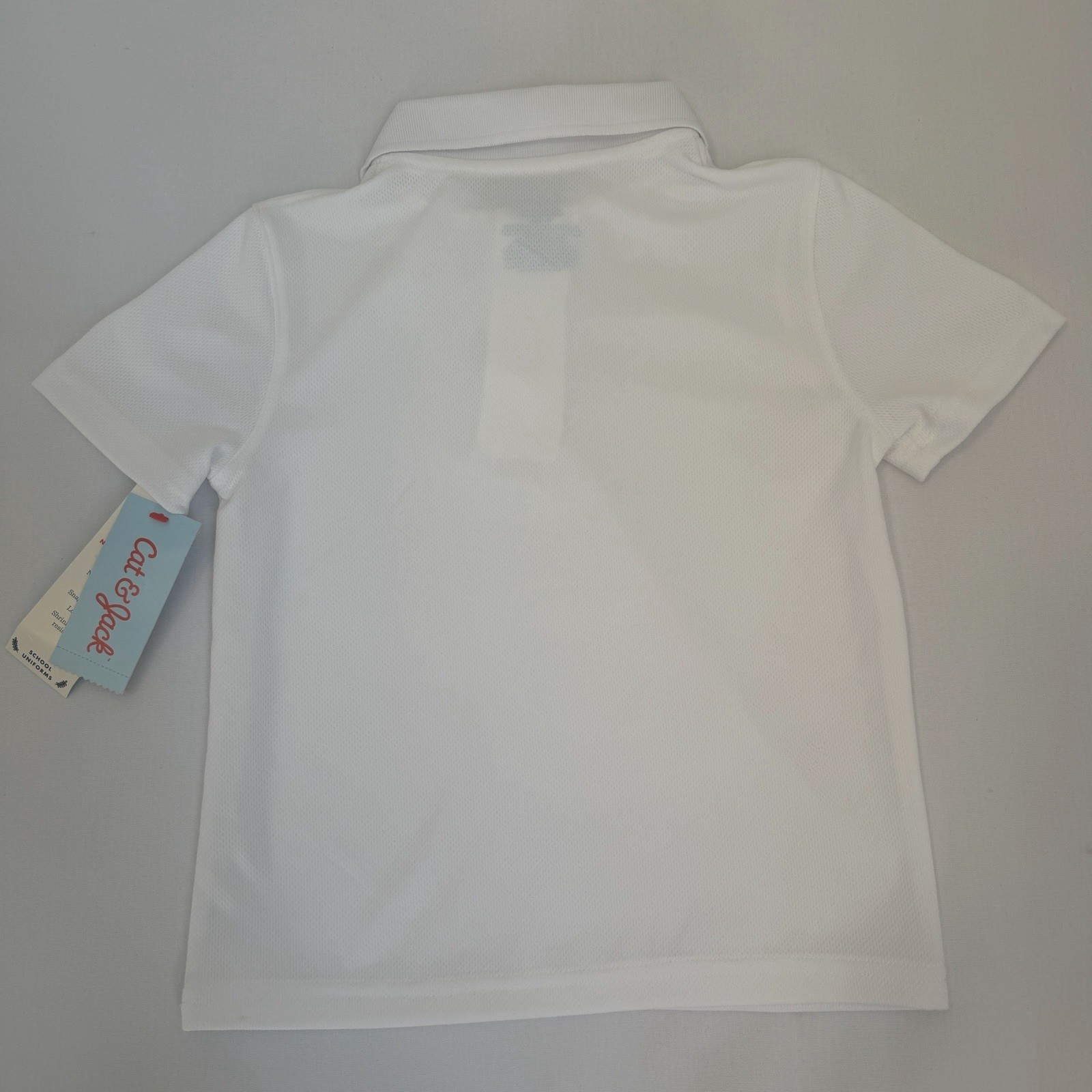 Cat & Jack Boys White Polo Shirt XS 4/5 School Uniform Short Sleeve NWT