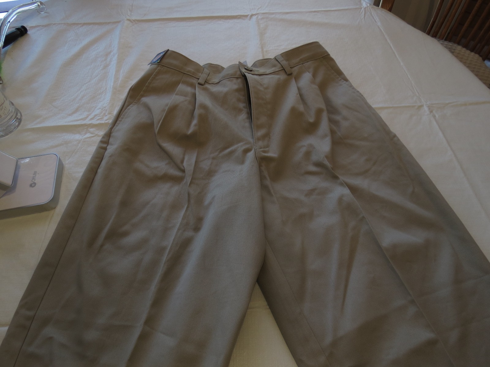 boys TKS school uniform tan pants khaki 18R NEW Boy’s adjustable waist pleated