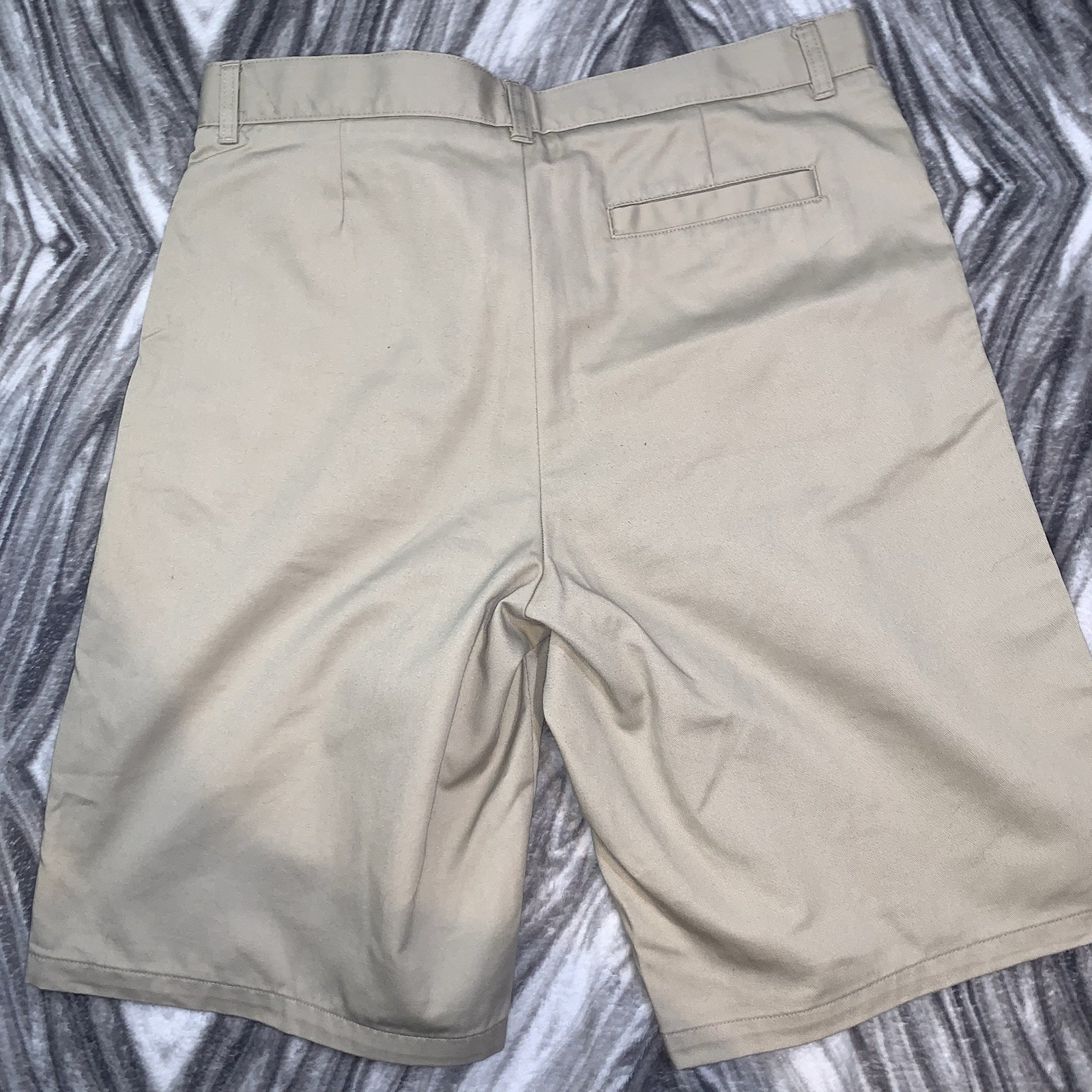 Lot of 2 French Toast Boys Khaki School Uniform Shorts Size 20 Husky Flat Front