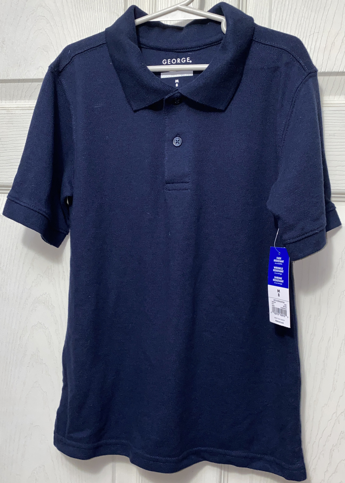 NWT Boy’s Sz M/8 George Navy Blue Polo Uniform Shirt