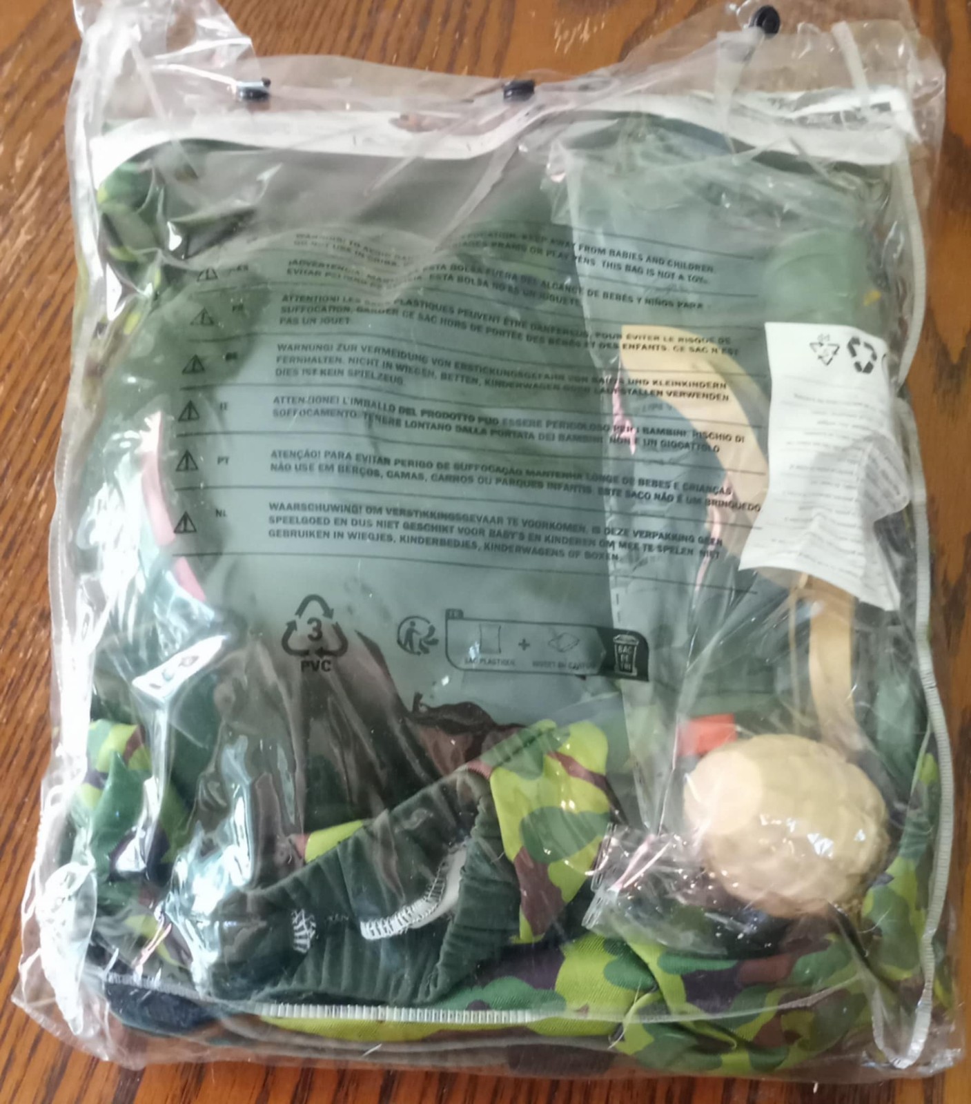 Special Forces Army Costume Child Sz L Camo Military Tactical Uniform Halloween