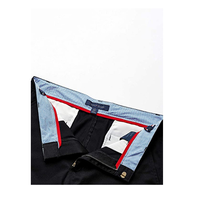Tommy Hilfiger Flat Front Twill Blend Boys Shorts Uniform Black Size 16 Slim NWT