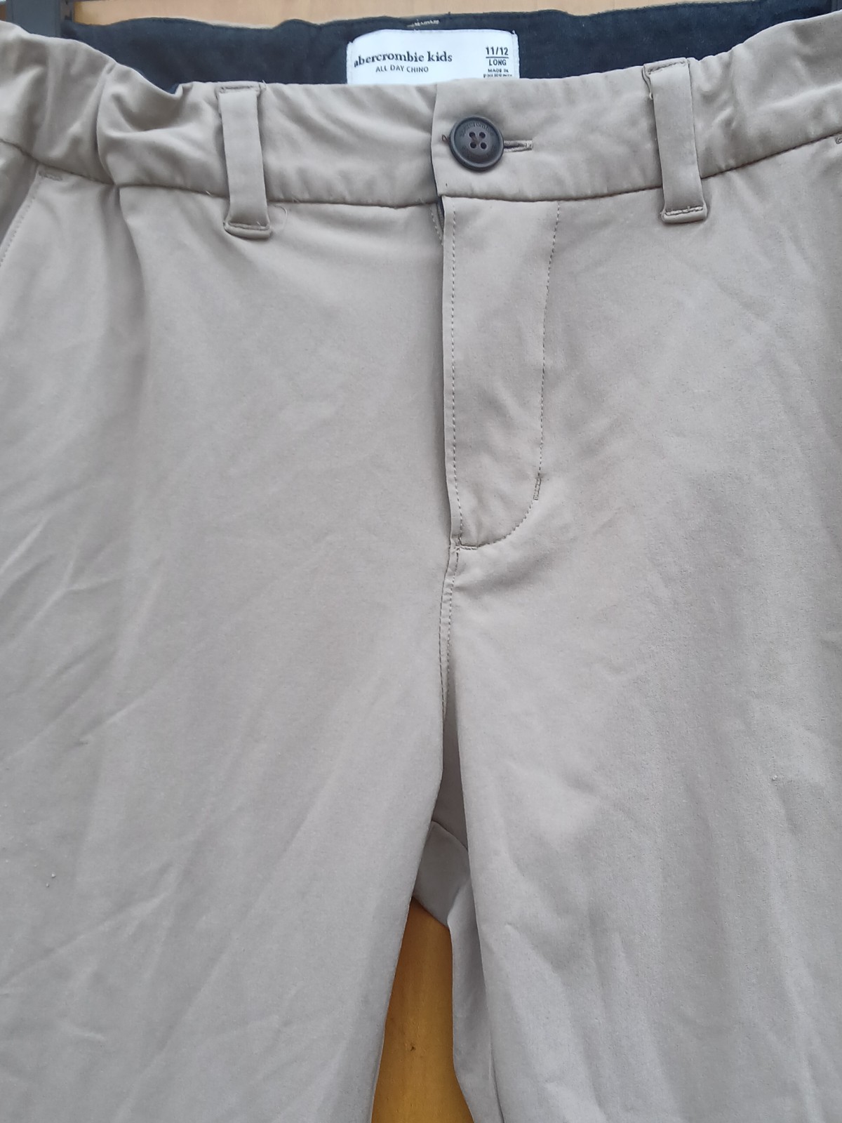 3pc Lot* Boy’s Size 11-12 Abercrombie Dress Pants White Columbia Shirt + Belt