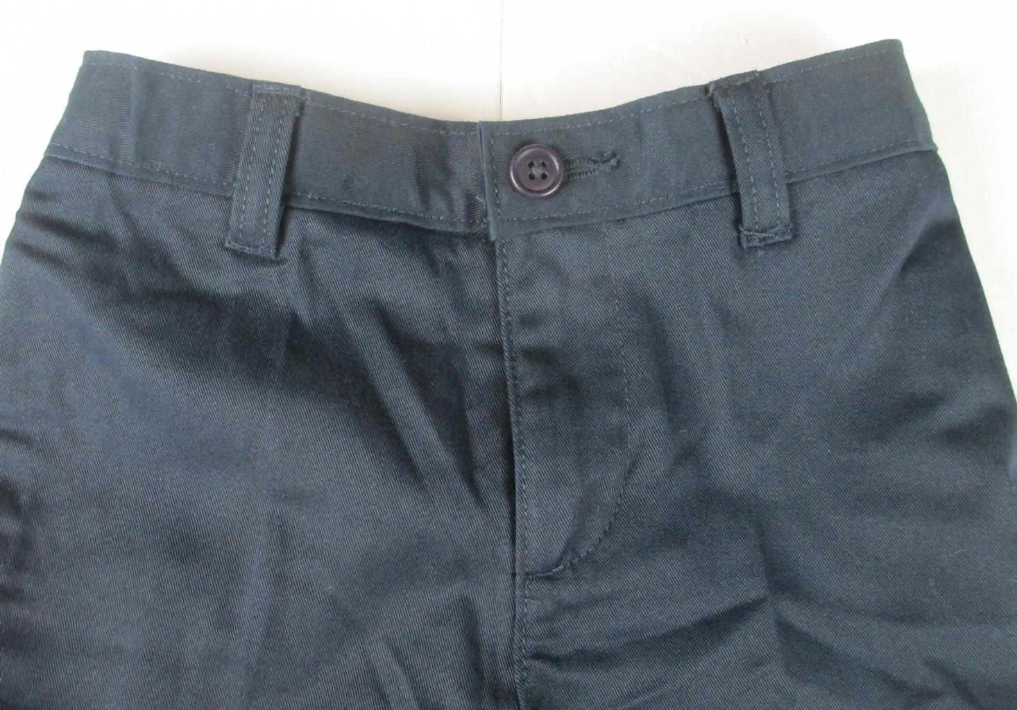 LANDS END Navy Plain Front Blended Chino Pants Boys 5 Slim GC
