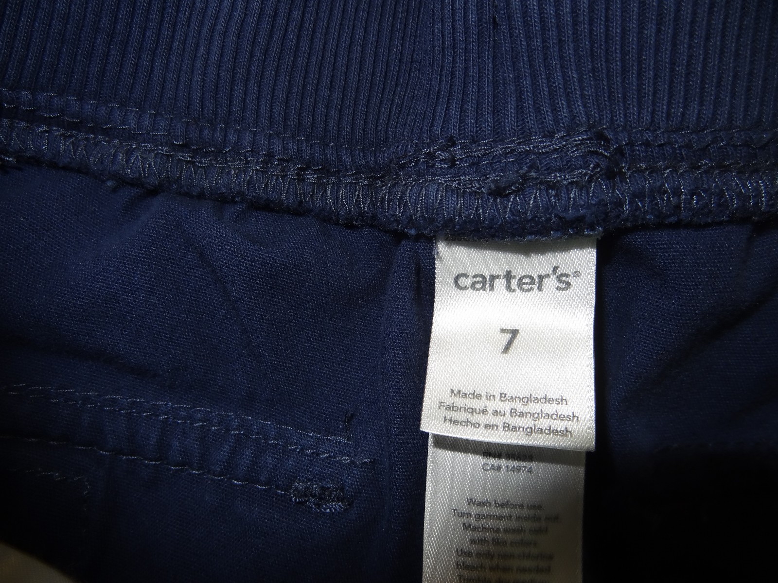 BOYS SIZE 7 NAVY BLUE PANTS & TAN KHAKI SHORTS **FREE SHIPPING**