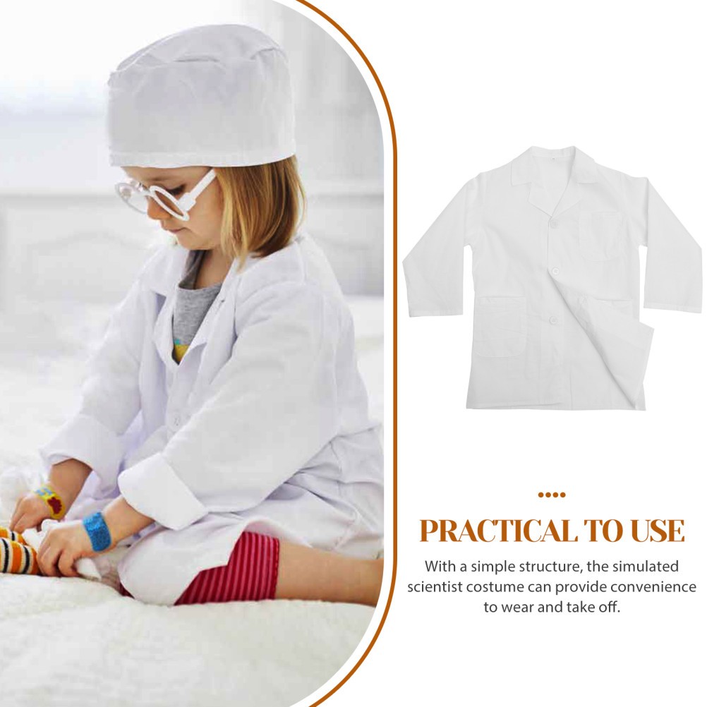 Science Lab Coat for Kids Childrens Boys Dress up Scientist Costume