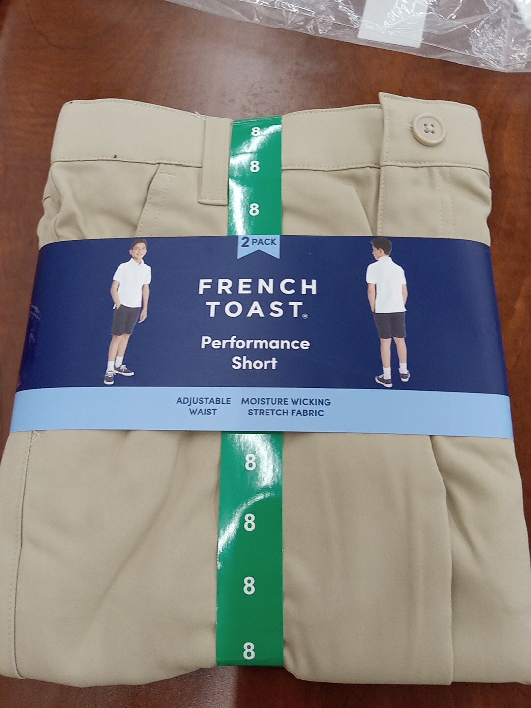 2 Pack French Toast Boys Size 8 Khaki Sorts Adjustable Wasit
