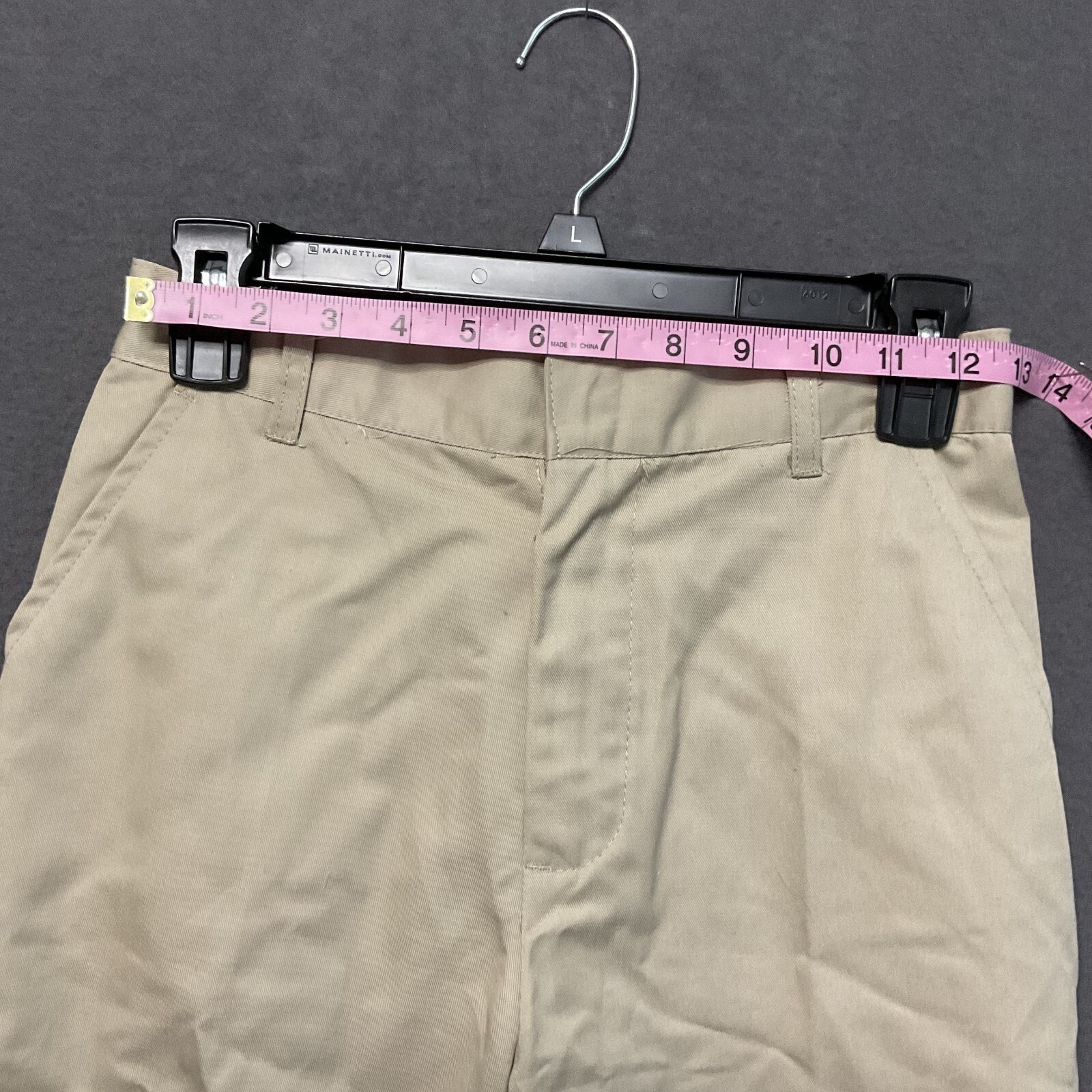 Classic School Uniform Shorts Boys 10 Khaki Flat Front Adjustable Schoolwear